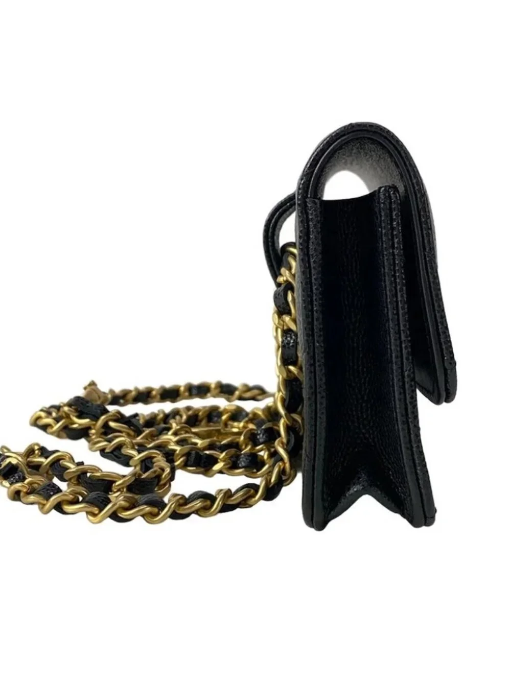 CHANEL Matelasse AP3693 Black Calfskin Bum Bag gold hardware